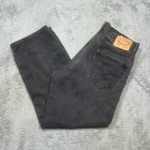 Levis 550 Jeans Men's 36x30 Black Relaxed Fit Casual Grunge Tapered *SPOTS